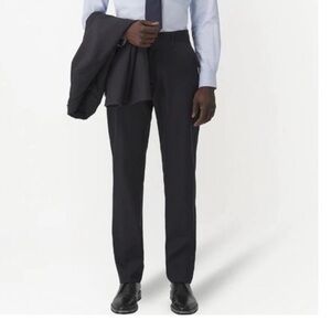 NEW BURBERRY Mens Classic Fit Grey Wool Dress Pants